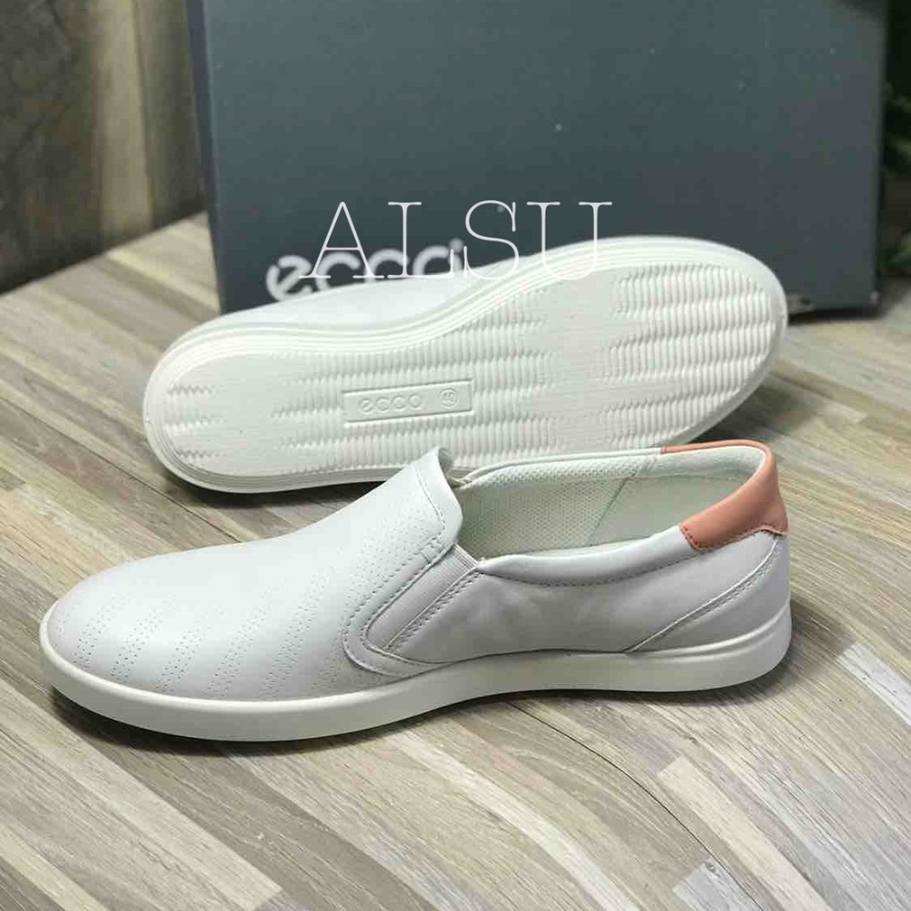 NWT ECCO Aimee Perforate Slip On White Leather - Picture 6 of 8